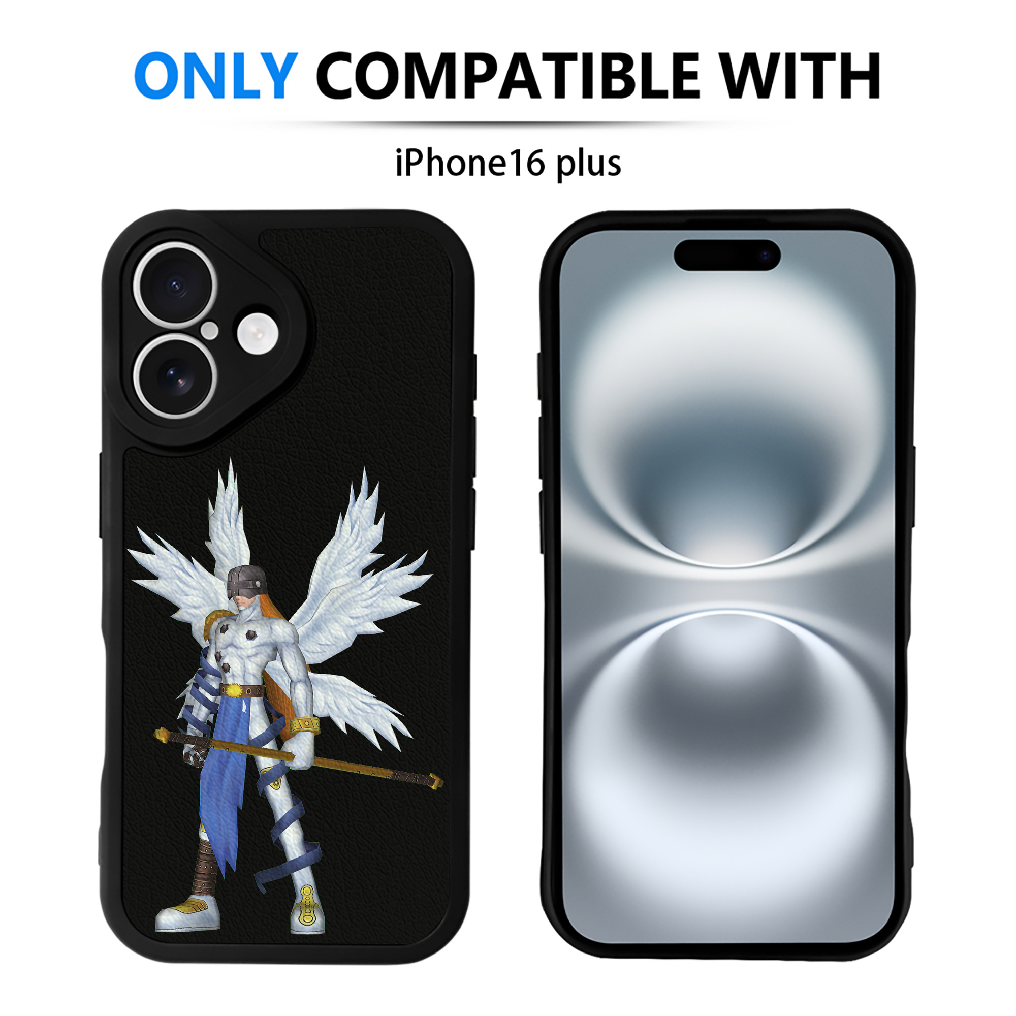 （画像用） Digimon デジタルモンスター/デジモン 【iPhone 16シリーズ対応】シリコンスマホケース（レザー調） 材質：シリコン